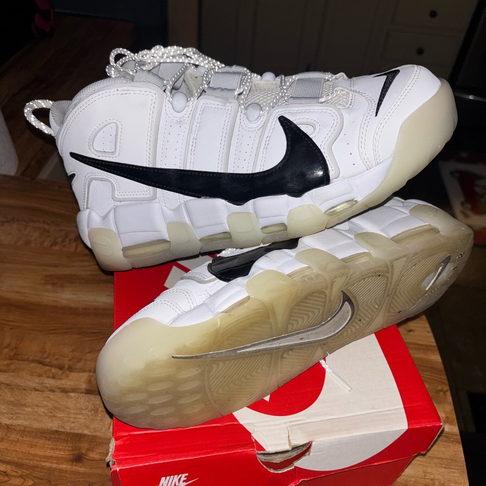 Nike Kids White and Black High-Top Sneakers